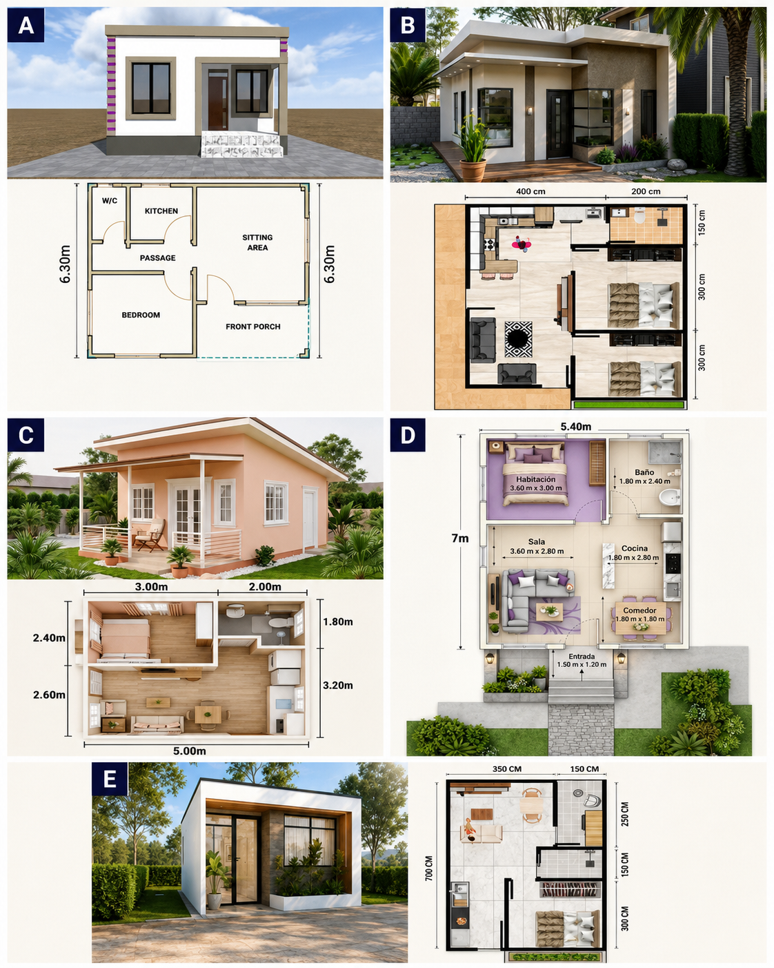 River Side Cottage design and floor plan options