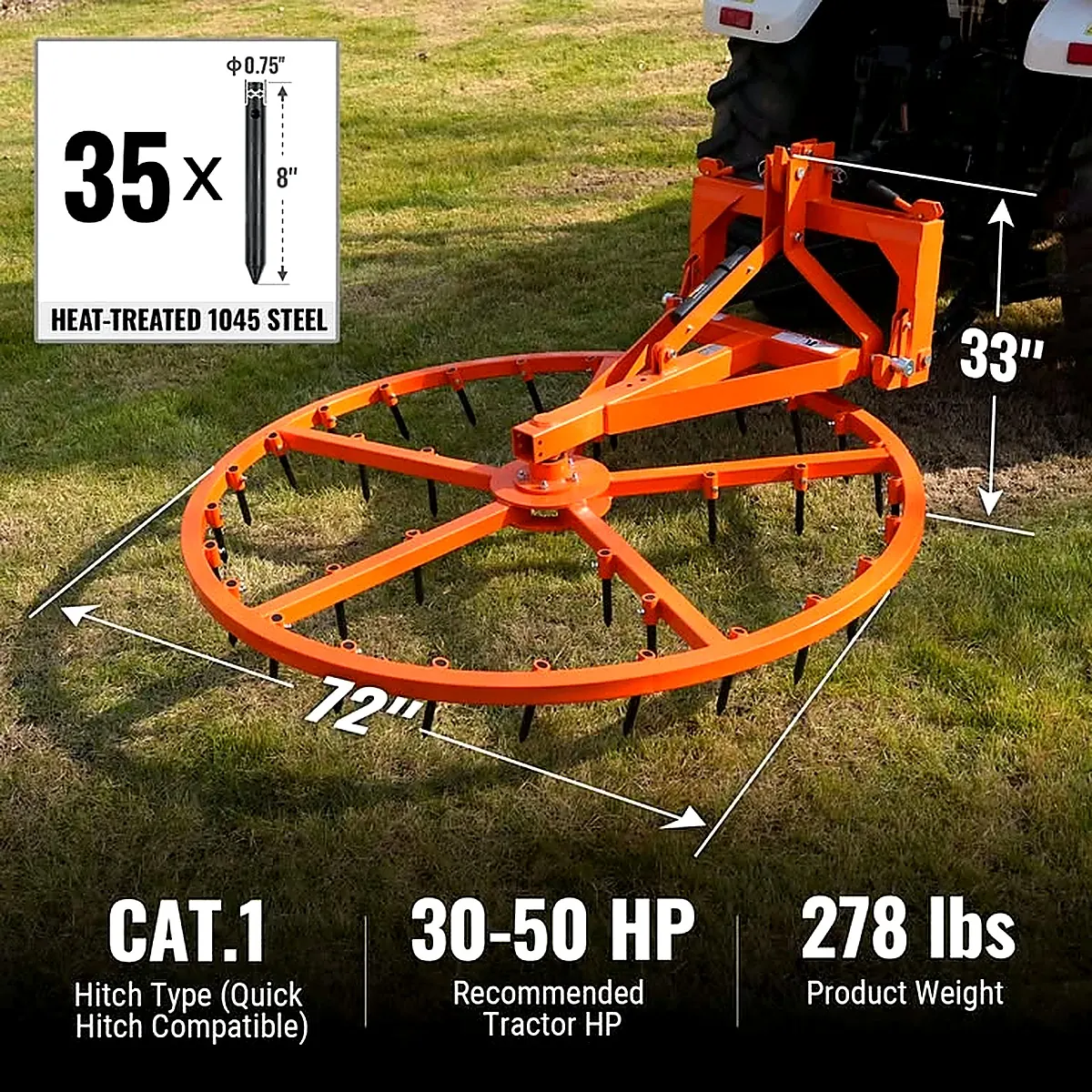 Rotary slash mower specifications
